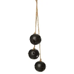 Matt Black Bell Trio Christmas Bells And Bows|