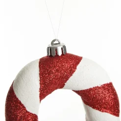 Medium Glitter Candy Cane Decorations - Set of 2 Christmas Tree Decorations|