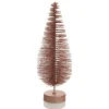 Medium Rose Gold Glitter Bottle Brush Christmas Tree Table Top Christmas Trees|