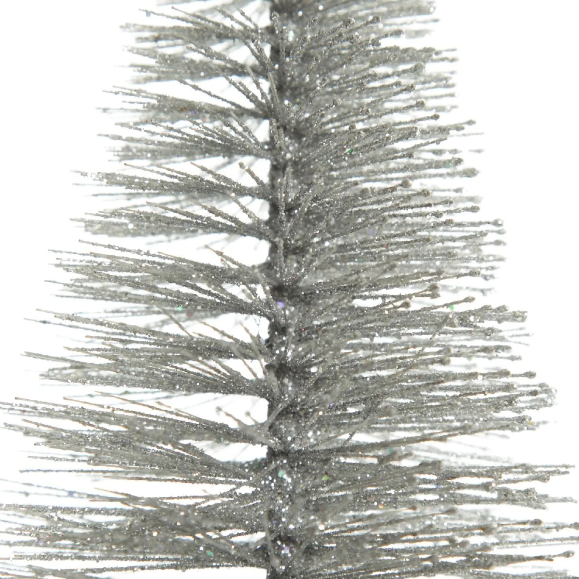Medium Silver Glitter Bottle Brush Christmas Tree Table Top Christmas Trees|