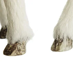 Medium White Sisal Standing Deer with White Glitter Highlights Christmas Birds And Animals|