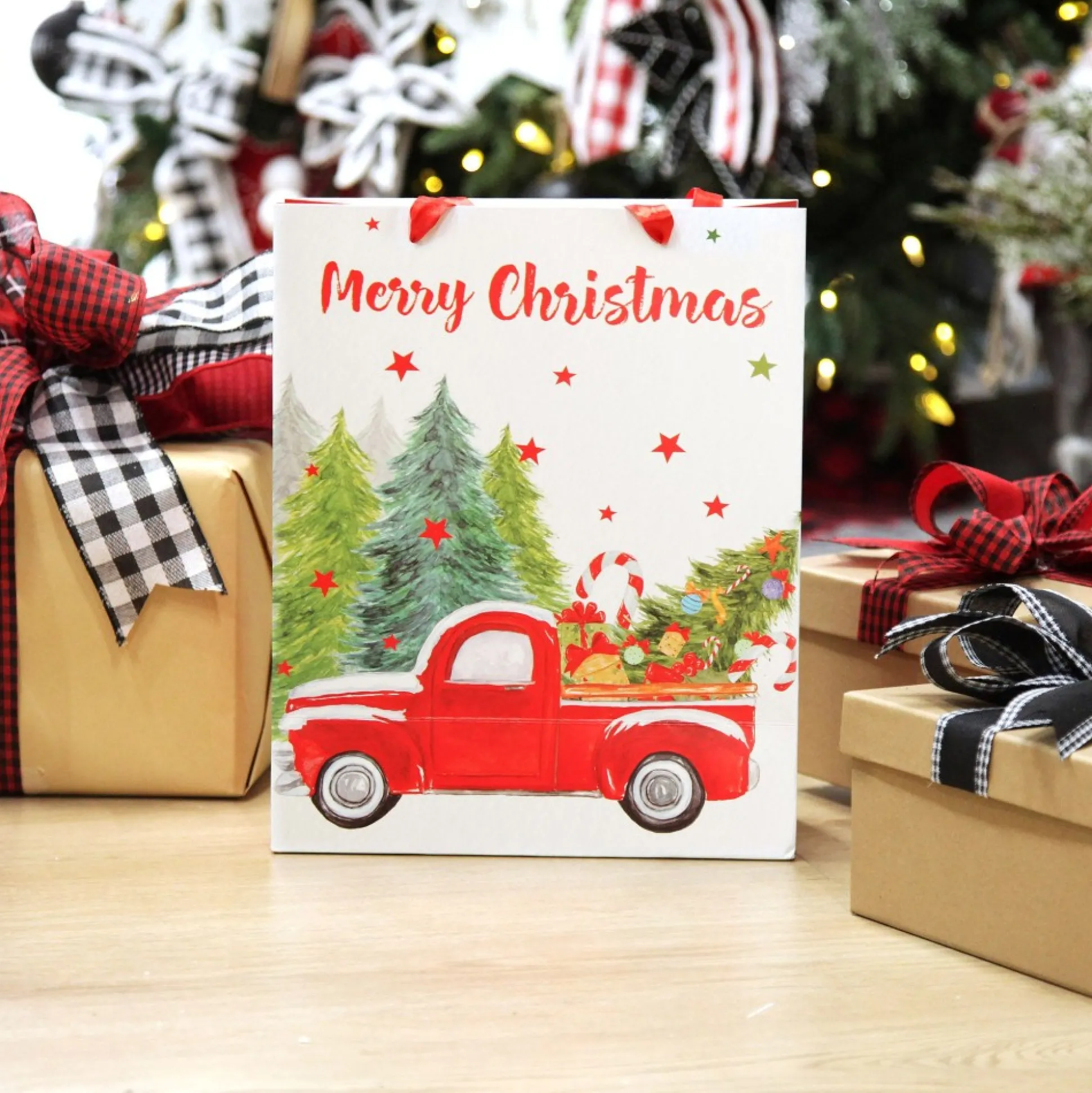 Merry Christmas Gift Bag - Red Ute Gift Wrap, Boxes, Bags & Tags|