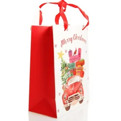 Merry Christmas Gift Bag - Red Car with Presents Gift Wrap, Boxes, Bags & Tags|