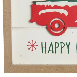 Merry Christmas Truck Wall Hanging Plaque Diy Wreaths|