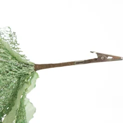 Mesh and Shiny Mint Poinsettia Flower Clip Christmas Flowers|