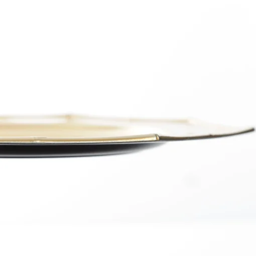 Metallic Gold Christmas Charger Plate with Bamboo Pattern Trim Christmas Table Decor|