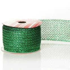 Metallic Green Wire Mesh Ribbon Ribbons|