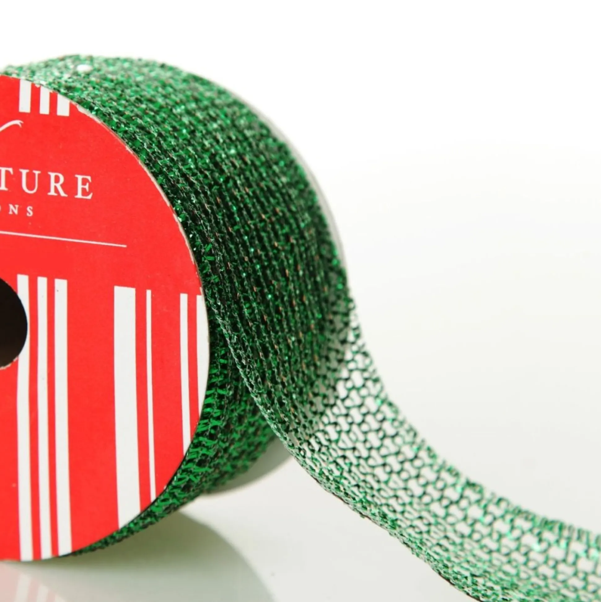 Metallic Green Wire Mesh Ribbon Ribbons|