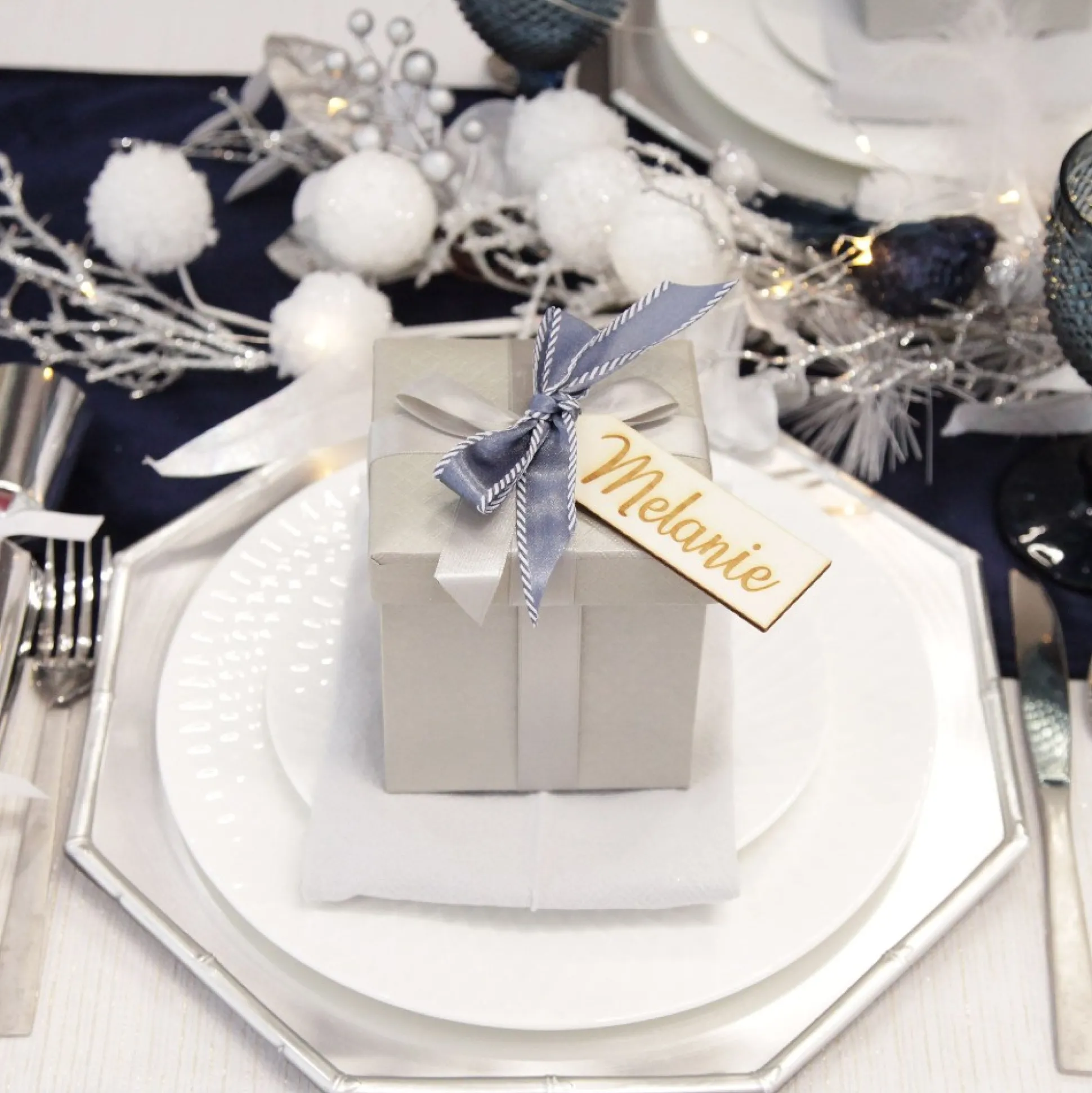 Metallic Silver Gift Box Gift Wrap, Boxes, Bags & Tags|