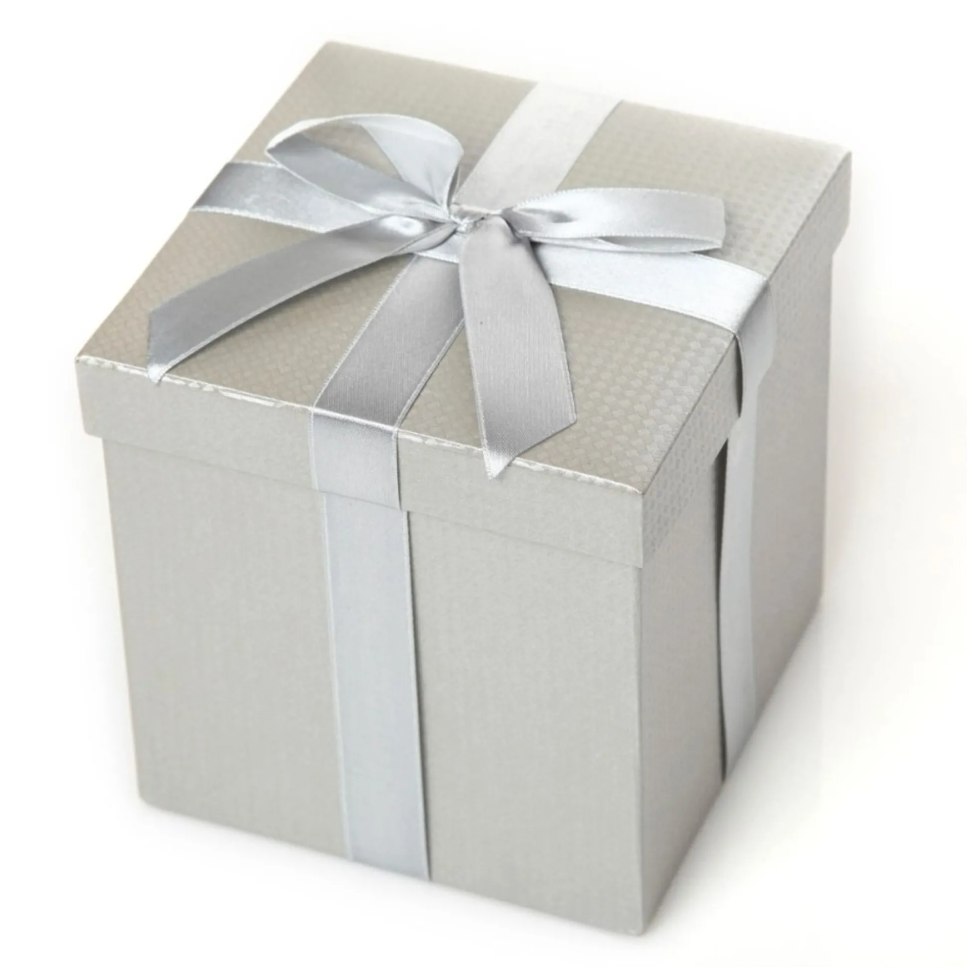 Metallic Silver Gift Box With Personalised Gift Tag Gift Wrap, Boxes, Bags & Tags|