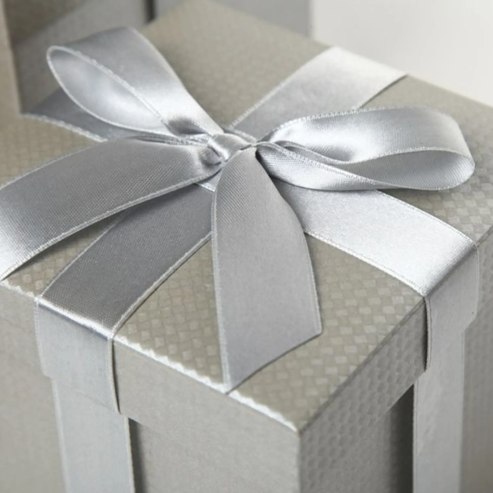 Metallic Silver Gift Box With Personalised Gift Tag Gift Wrap, Boxes, Bags & Tags|