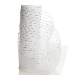 Metallic White Decomesh Roll Diy Wreaths|