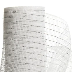 Metallic White Decomesh Roll Diy Wreaths|