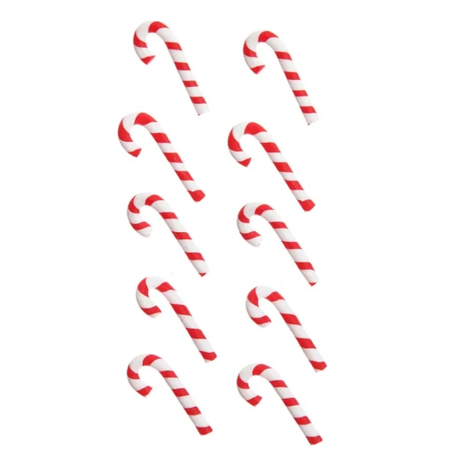 Mini Candy Canes - Bag of 10 Christmas Craft Supplies|