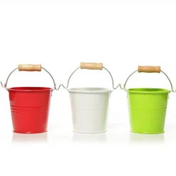 Mini Tin Bucket Lime Christmas Craft Supplies|