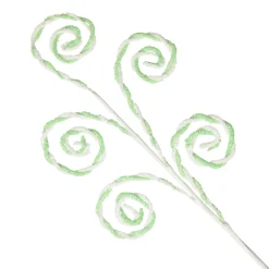 Mint and White Chenille Stick Candy Cane Christmas Pick Christmas Tree Picks|