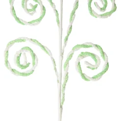 Mint and White Chenille Stick Candy Cane Christmas Pick Christmas Tree Picks|