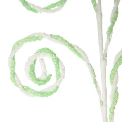 Mint and White Chenille Stick Candy Cane Christmas Pick Christmas Tree Picks|