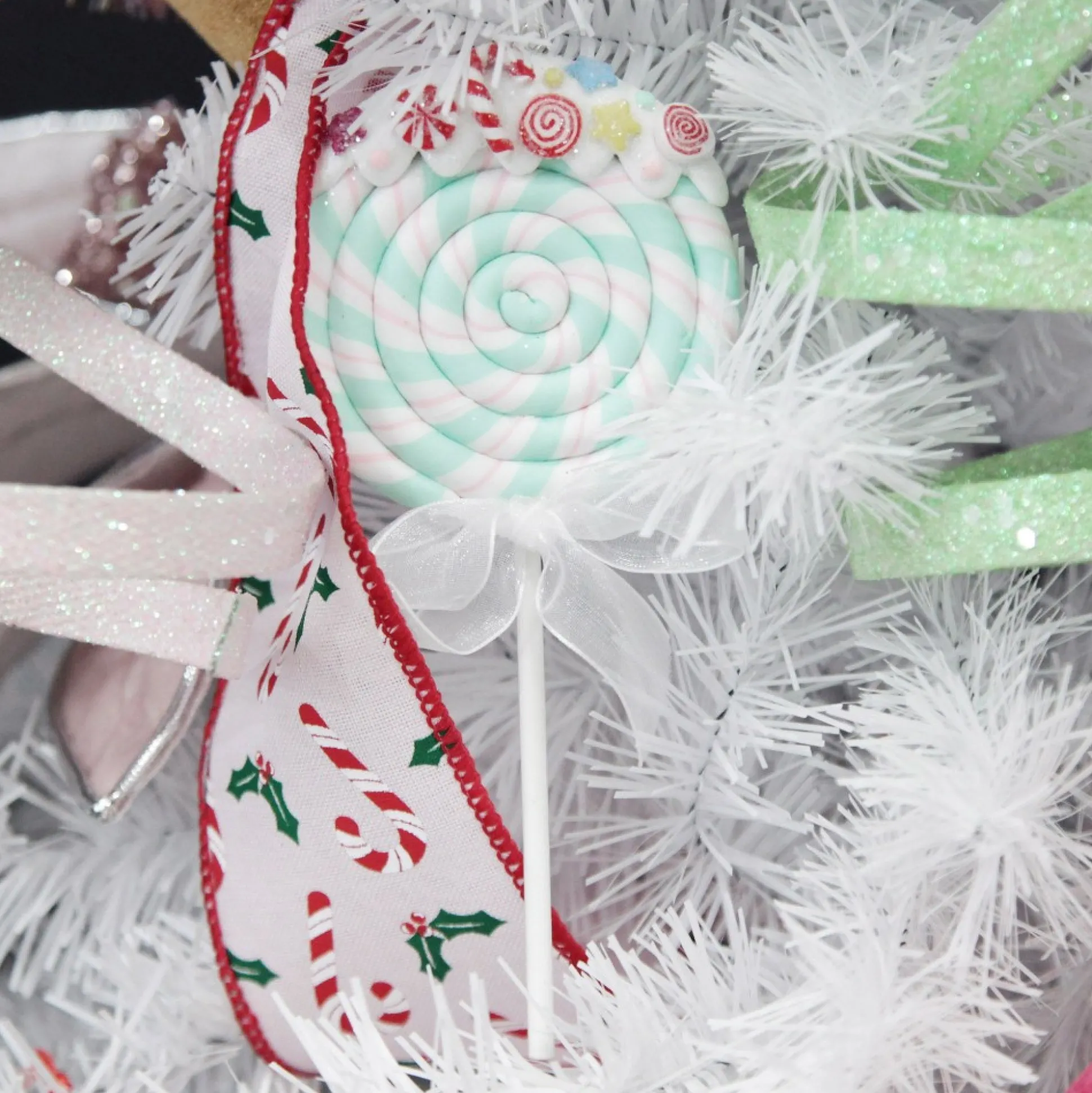 Mint Candy Swirl Lollipop Christmas Tree Decoration Christmas Tree Decorations|