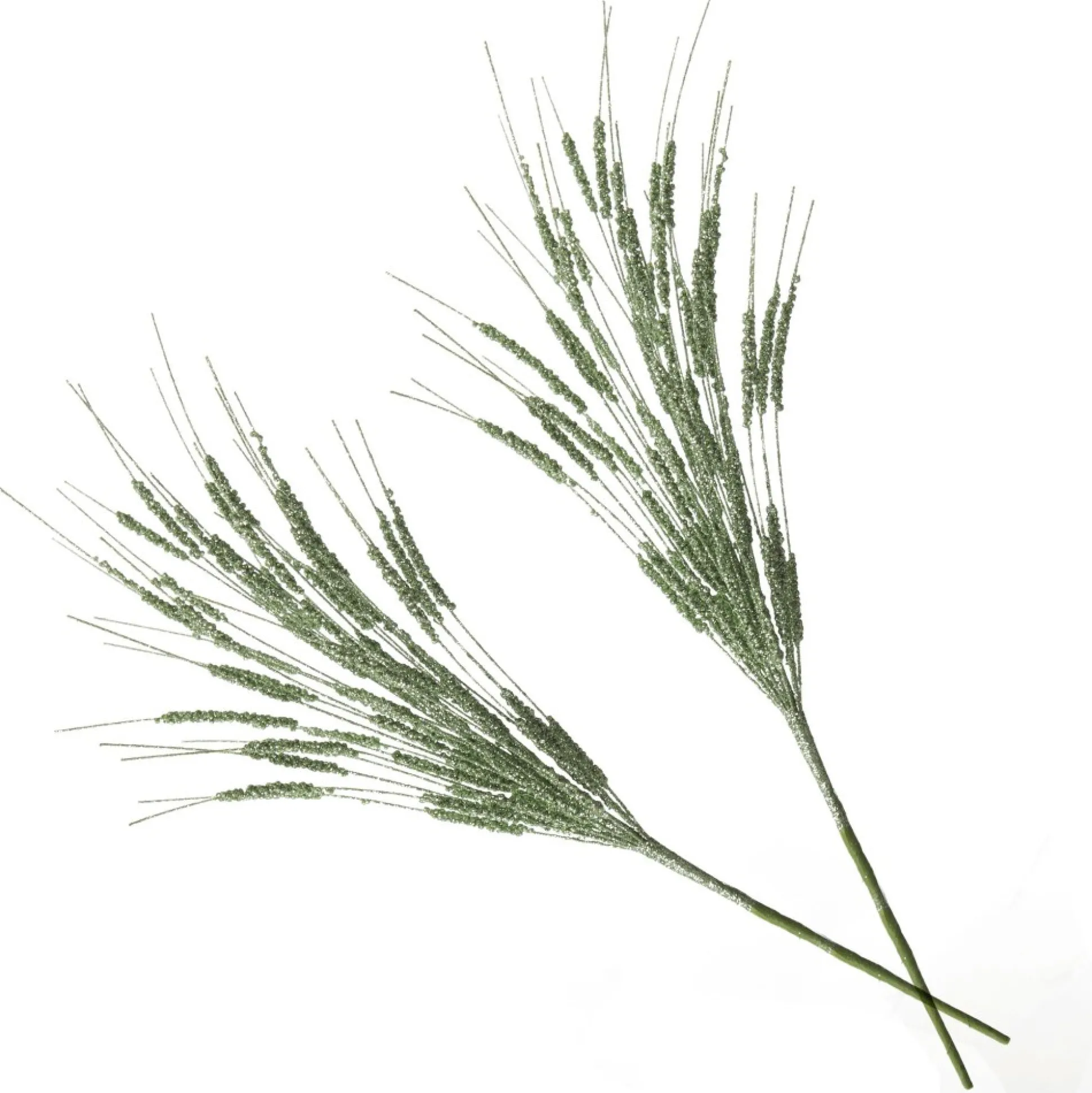 Mint Green Glitter Branch Spray - Set of 2 Christmas Sprays|