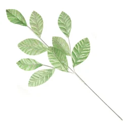 Mint Green Glitter Leaf Spray Christmas Pick|