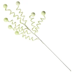 Mint Green Glitter Spiral Ball Pick Christmas Tree Picks|