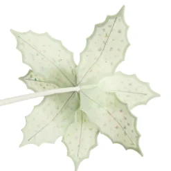 Mint Green Poinsettia Flower Stem with Multicoloured Sprinkles Christmas Flowers|