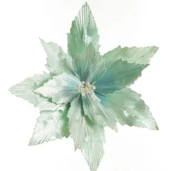 Mint Poinsettia Flower Clip Christmas Flowers|