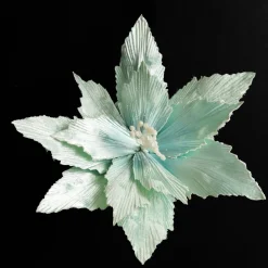 Mint Poinsettia Flower Clip Christmas Flowers|
