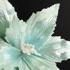 Mint Poinsettia Flower Clip Christmas Flowers|