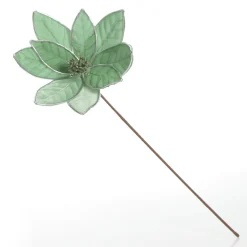 Mint Velvet Flower Stem with Silver Trim Christmas Flowers|