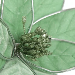 Mint Velvet Flower Stem with Silver Trim Christmas Flowers|