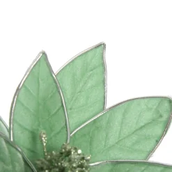 Mint Velvet Flower Stem with Silver Trim Christmas Flowers|