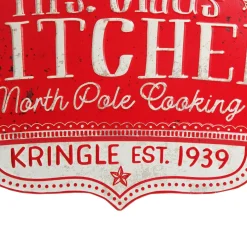 Mrs Claus Kitchen Retro Metal Christmas Sign Wall Hangings And Signs|