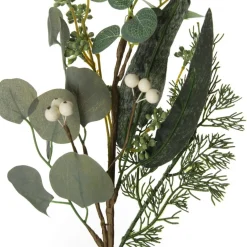 Native Eucalyptus Leaf Christmas Spray with White Berries Christmas Sprays|