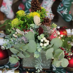 Native Eucalyptus Leaf Christmas Spray with White Berries Christmas Sprays|