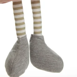 Natural Calico Fabric Girl Mouse Grey and Pink Christmas Birds And Animals|