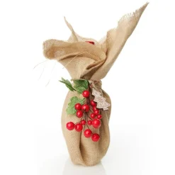Natural Jute Hessian Sheets - Pack of 4 Christmas Craft Supplies|