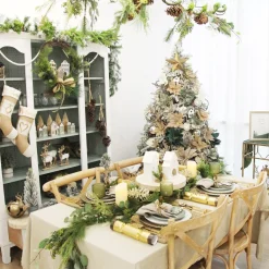 Natural Poinsettia Flower Clip with Glitter Tips Christmas Flowers|