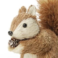 Natural Sisal Squirrel Christmas Birds And Animals|