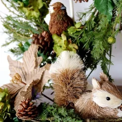 Natural Sisal Squirrel Christmas Birds And Animals|