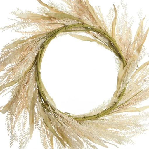 Natural Wheat and Leaves Christmas Wreath Christmas Wreaths|