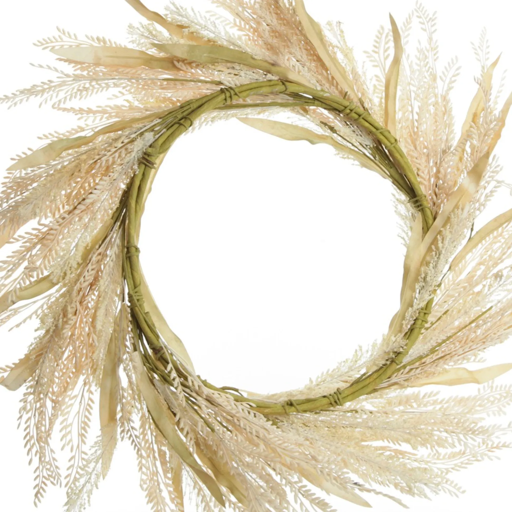 Natural Wheat and Leaves Christmas Wreath Christmas Wreaths|