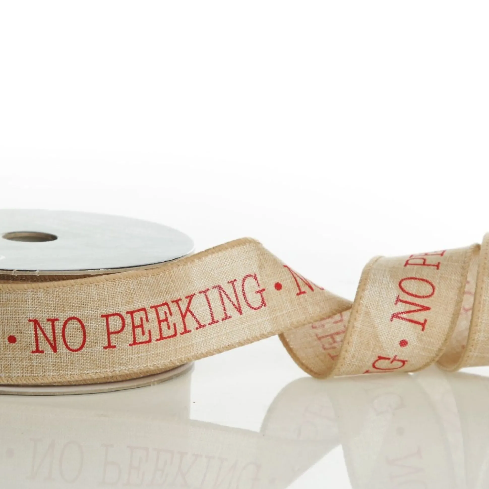 No Peeking Burlap Wired Ribbon - 3.8cm Ribbons|