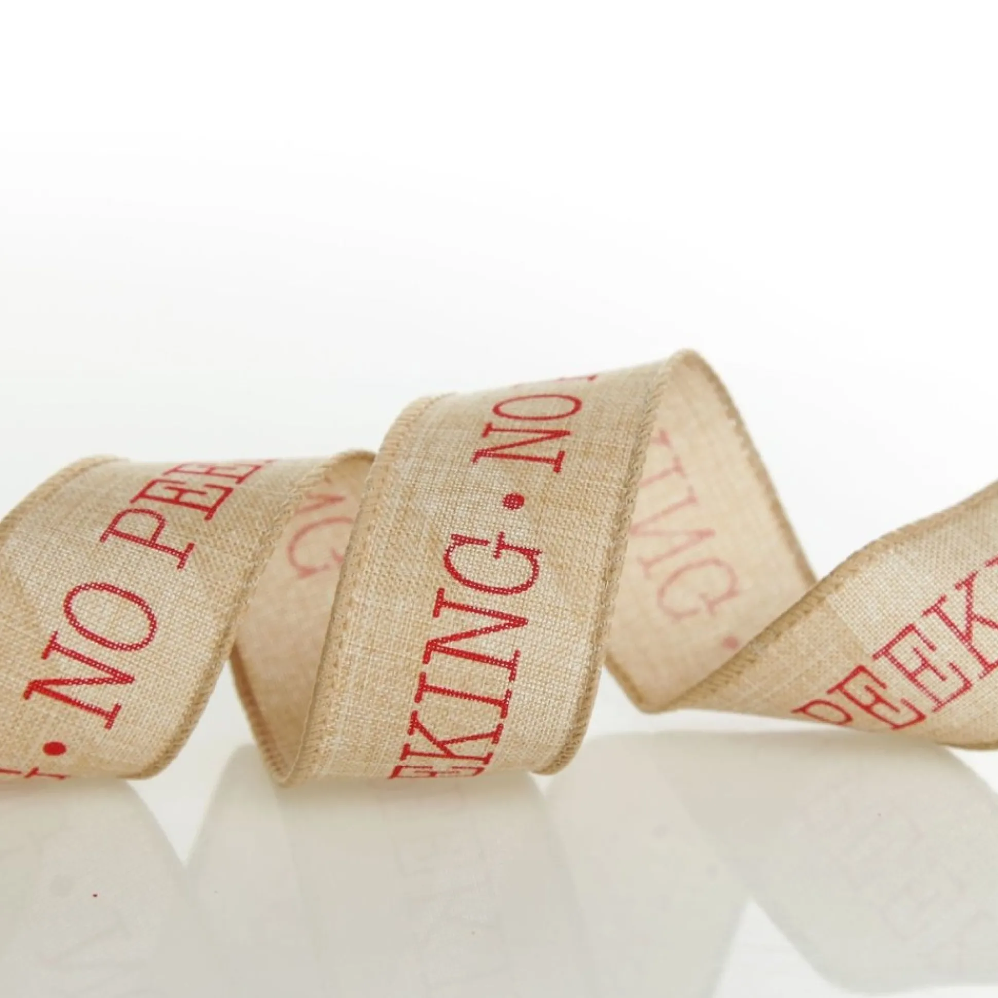 No Peeking Burlap Wired Ribbon - 3.8cm Ribbons|