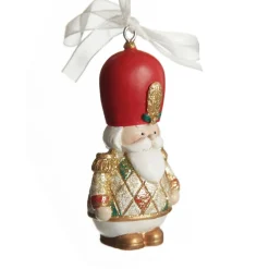 Nutcracker and Teddy Bear Christmas Decoration - Set of 2 Christmas Tree Decorations|