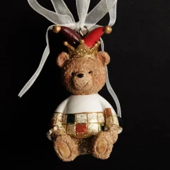 Nutcracker and Teddy Bear Christmas Decoration - Set of 2 Christmas Tree Decorations|