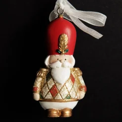 Nutcracker and Teddy Bear Christmas Decoration - Set of 2 Christmas Tree Decorations|