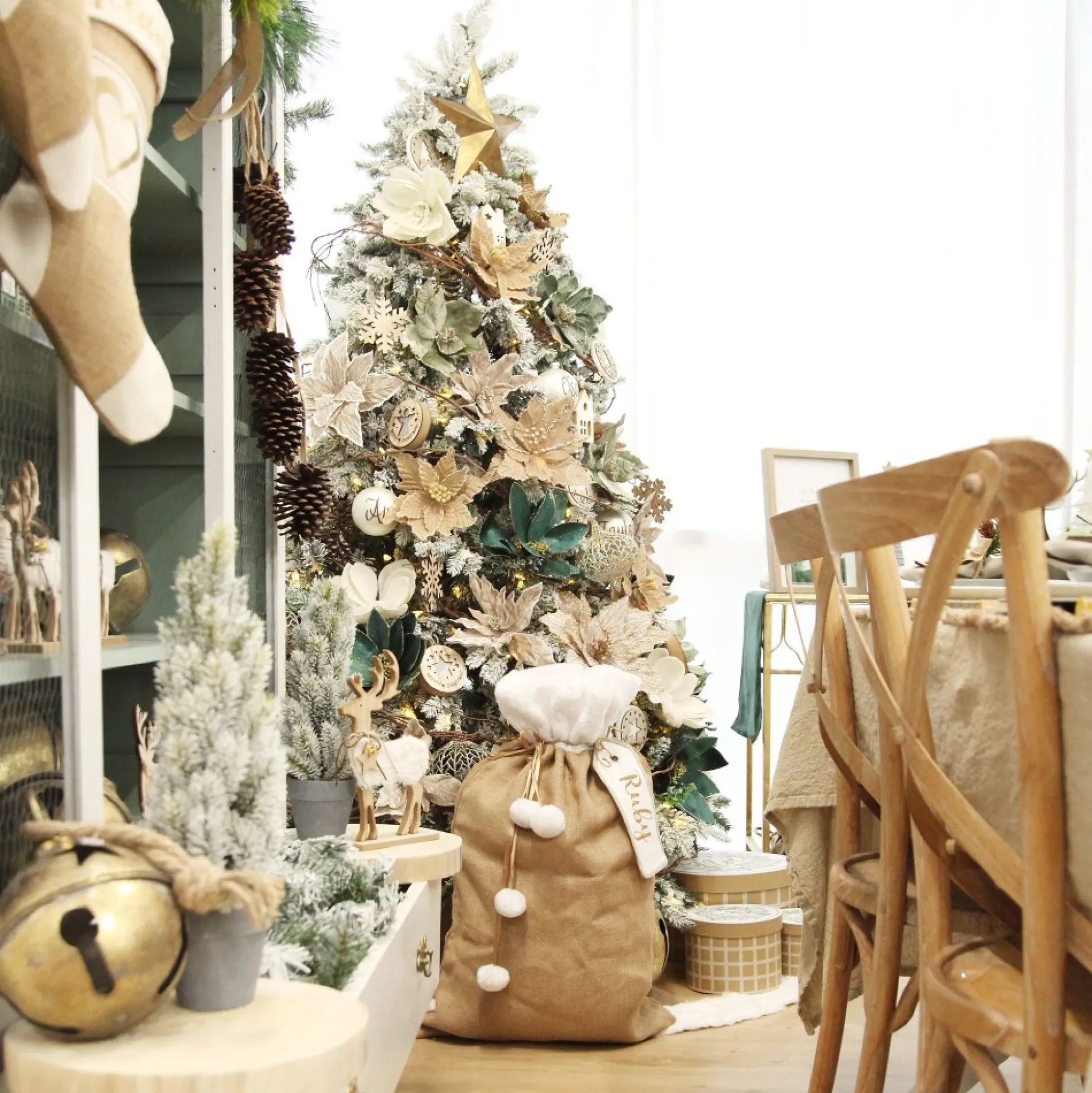 Olive Green Velvet Magnolia Flower Clip Christmas Flowers|