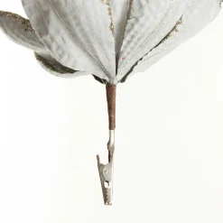 Olive Green Velvet Magnolia Flower Clip Christmas Flowers|